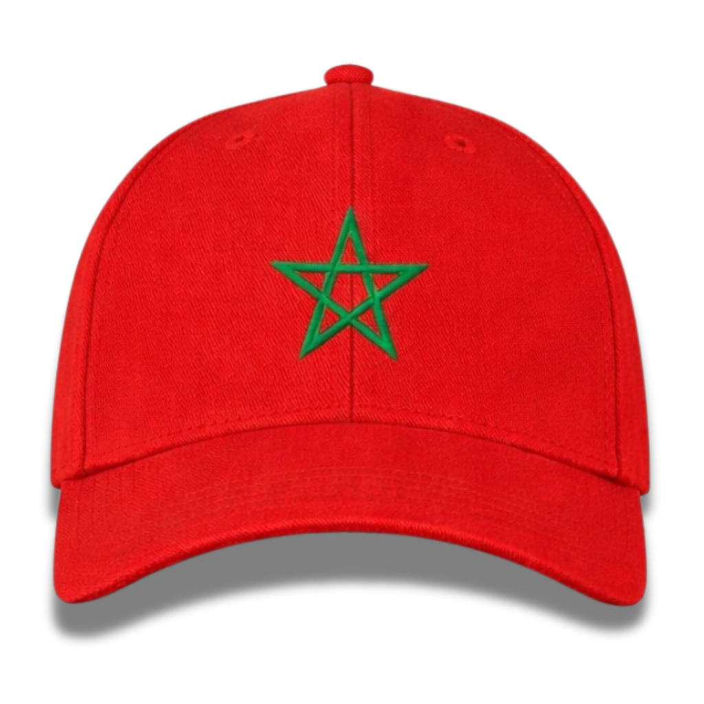 rode pet Marokko met groene ster supporters cap BNationX