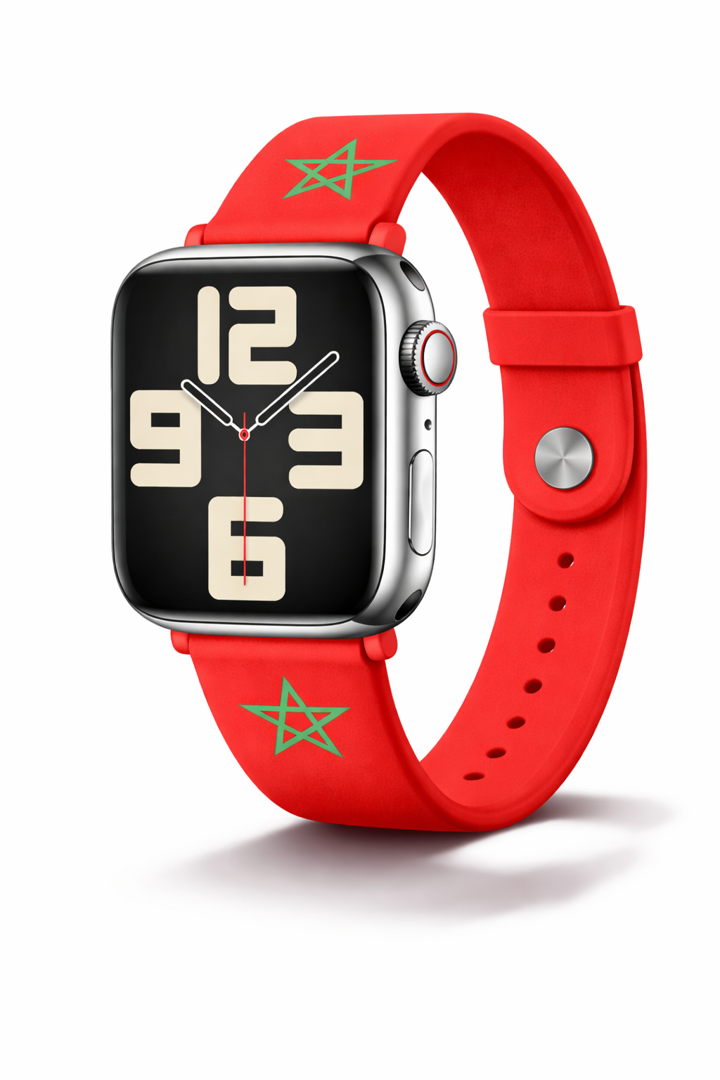 Apple Watch bandje Marokko rood groene ster siliconen BNationX