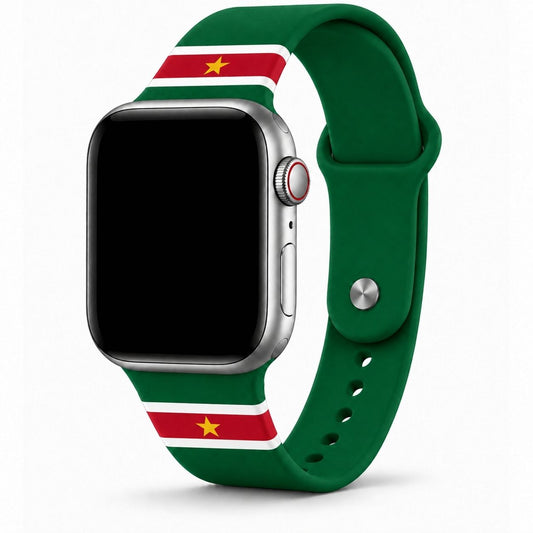 Apple Watch bandje Suriname – groen horlogebandje met Surinaamse vlag – BnationX
