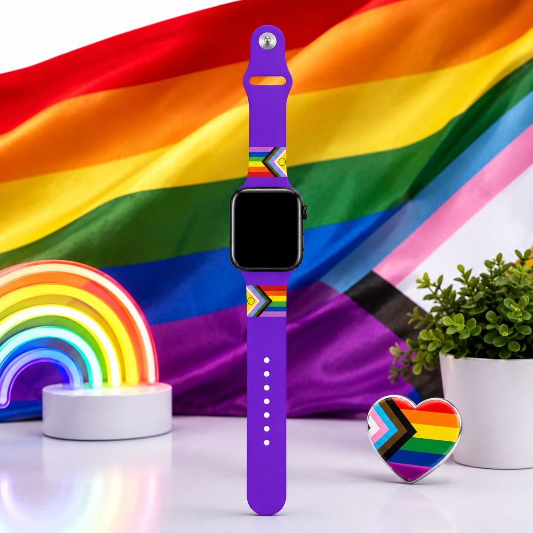 LGBTQ+ Pride Apple Watch-bandje met regenboogvlag – BnationX
