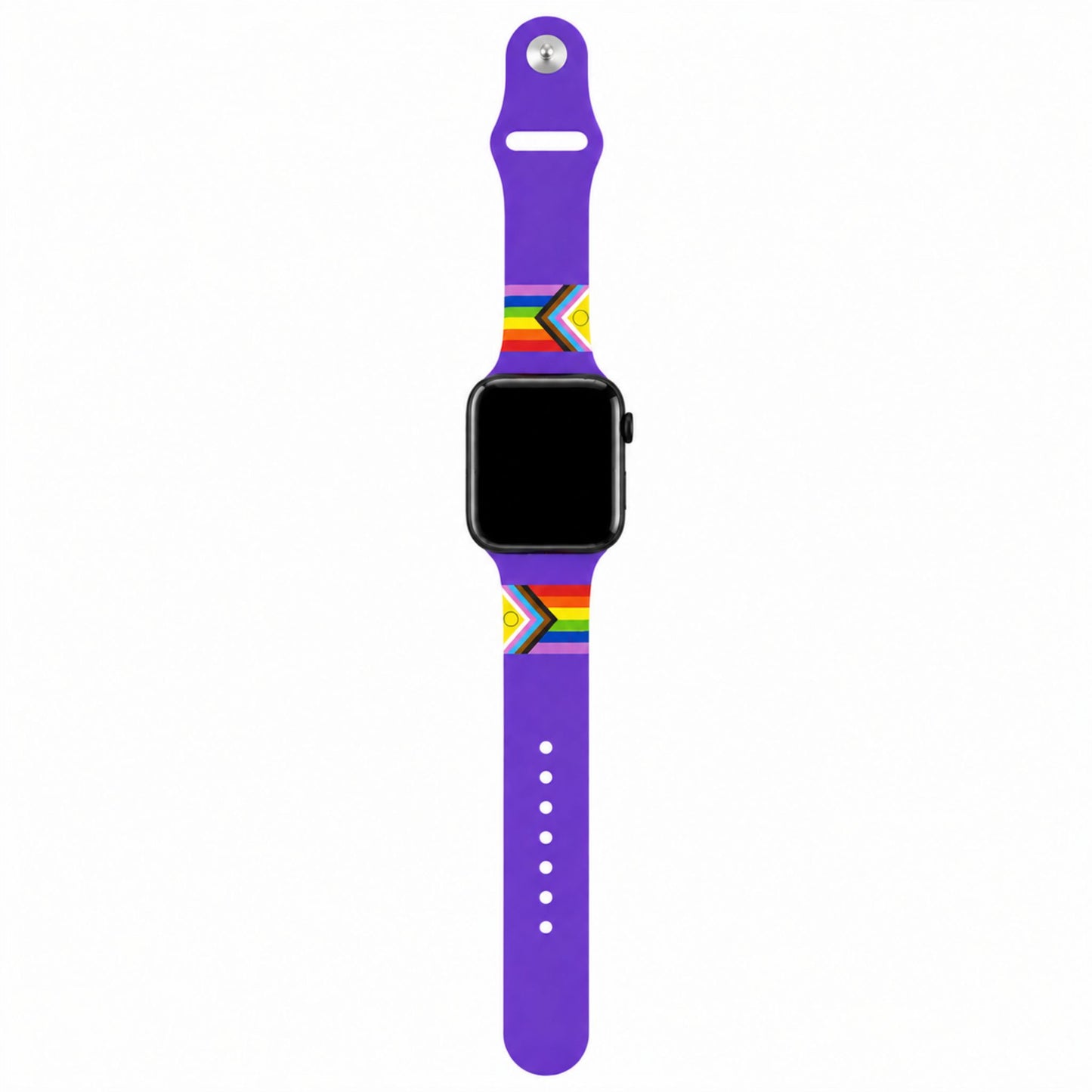 Paars LGBTQ+ Apple Watch-bandje met Pride regenboogdesign – BnationX