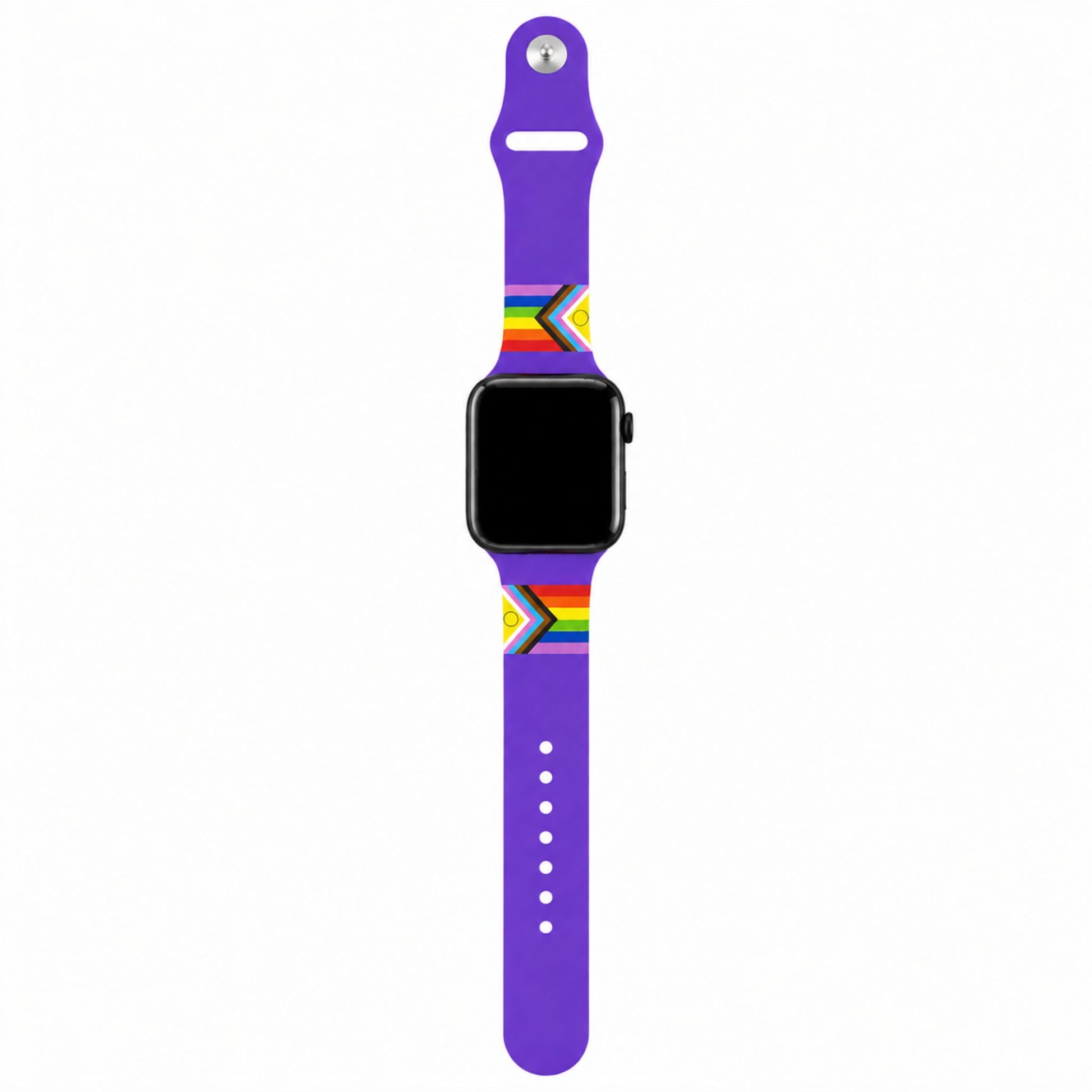 Paars LGBTQ+ Apple Watch-bandje met Pride regenboogdesign – BnationX