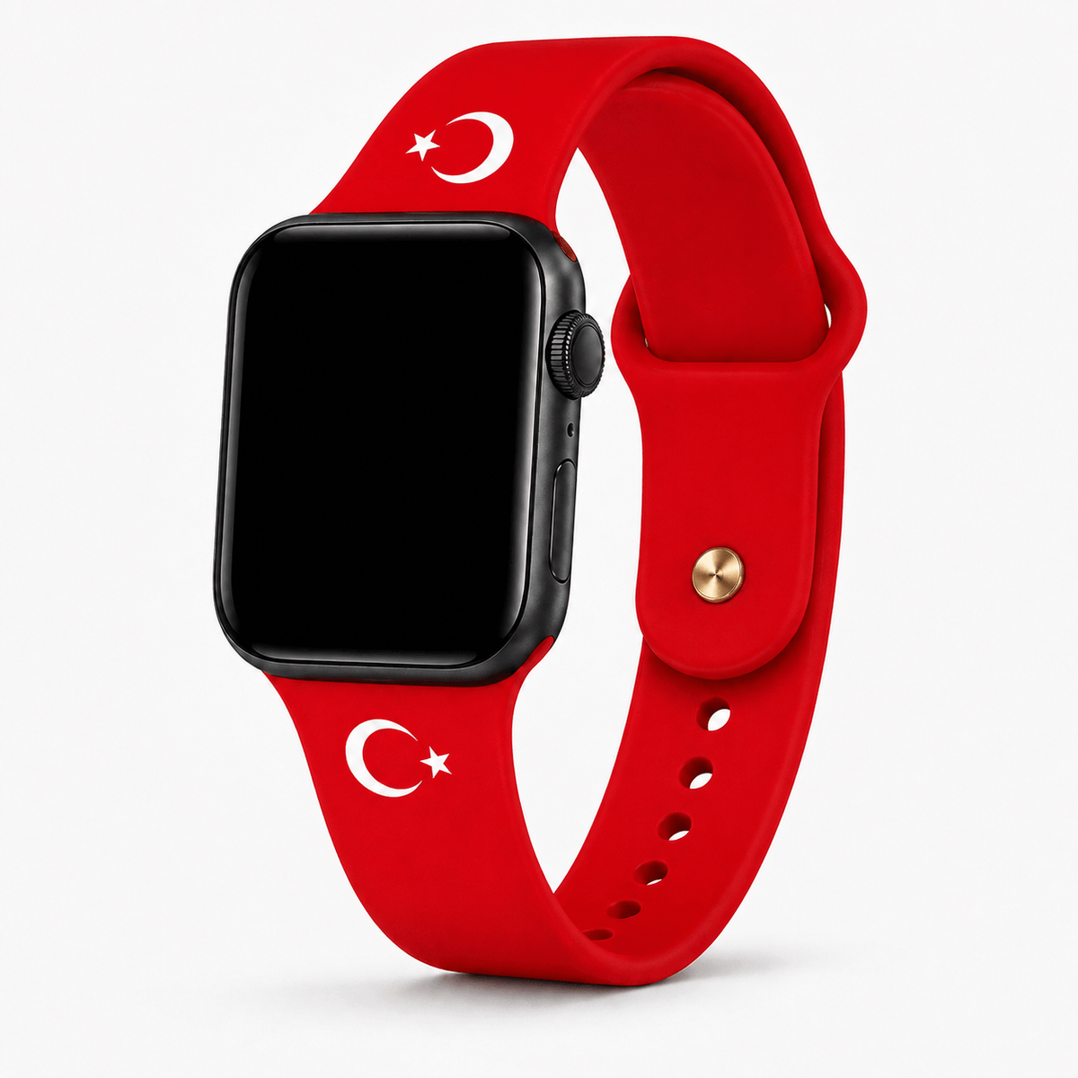 Apple Watch bandje Turkije – rood horlogebandje met Turkse maan en ster – BnationX
