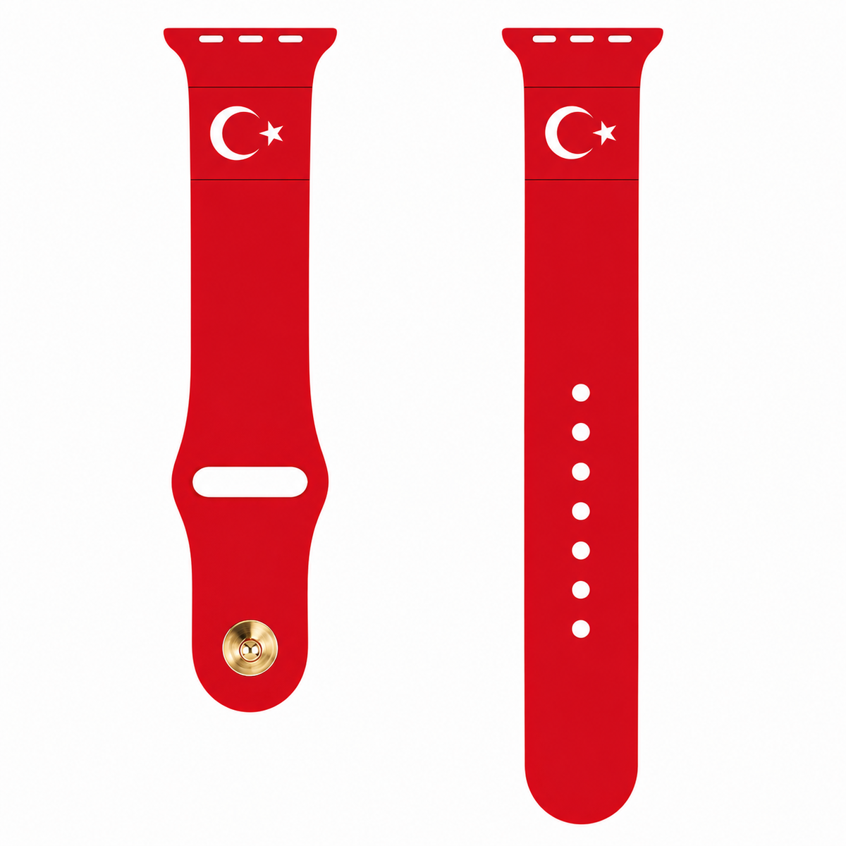 Apple Watch bandje Turkije – losse rode polsband met Turkse maan en ster – BnationX
