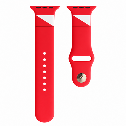 Apple Watch bandje Utrecht – losse rode polsband met rood-witte Utrechtse vlag – BnationX
